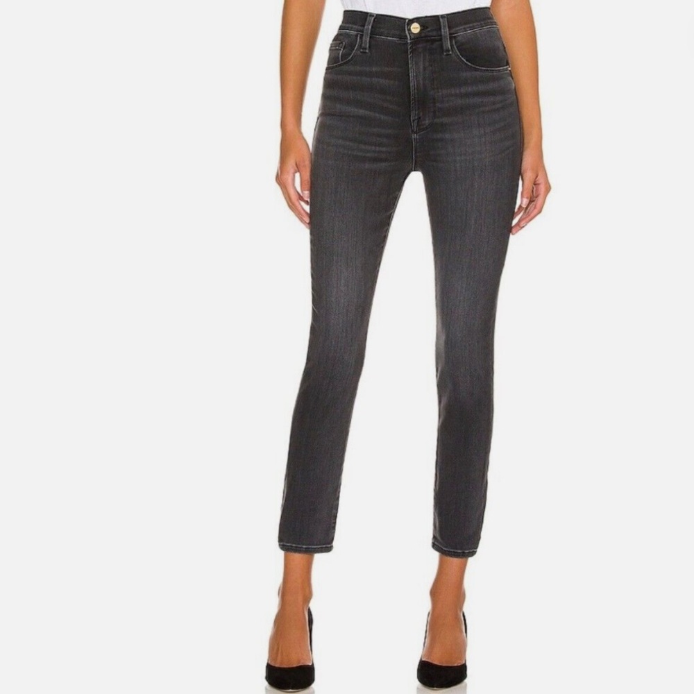 Frame Ali Cigarette Jeans in Grey size 28